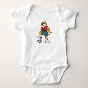 Tiger Soccer player Soccer Baby Bodysuit