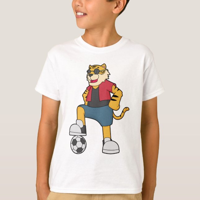 Tiger Soccer player Soccer T-Shirt (Front)