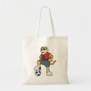 Tiger Soccer player Soccer Tote Bag