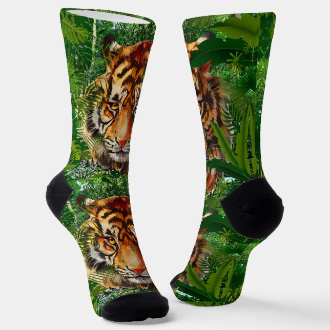 Tiger Socks | Nature Jungle Tiger Socks (Angled)