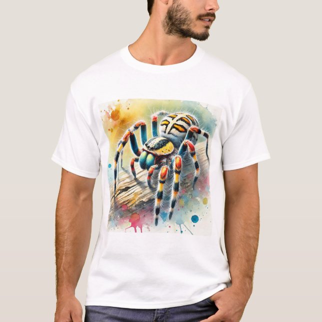 Tiger Spider 260824AREF109 - Watercolor T-Shirt (Front)