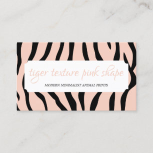 Tiger Sprinkles Texture Beige Shape Frame Business Card