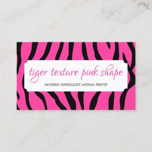 Tiger Sprinkles Texture Pink Shape Frame Business Card