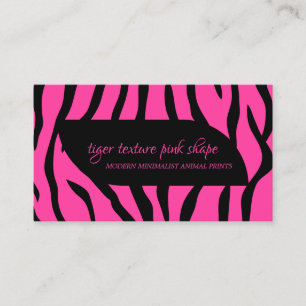 Tiger Sprinkles Texture Pink Shape Frame Business Card