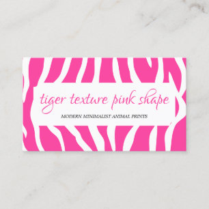 Tiger Sprinkles Texture Pink White Shape Frame Business Card