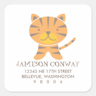 Tiger Square Address Label