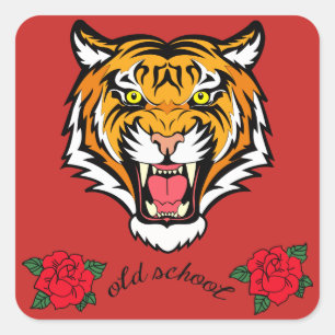 Tiger Square Sticker