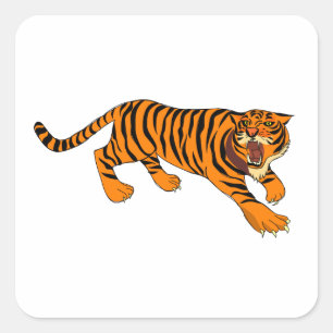 Tiger Square Sticker