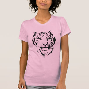 Tiger stencil women's tank top