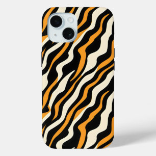 Tiger Stipes Pattern iPhone 15 Case