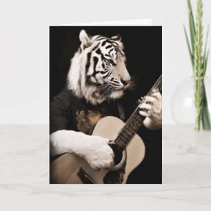 Tiger Strings – Elegant Musical Art Card