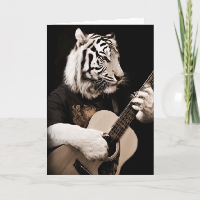 Tiger Strings – Elegant Musical Art Card (Front)