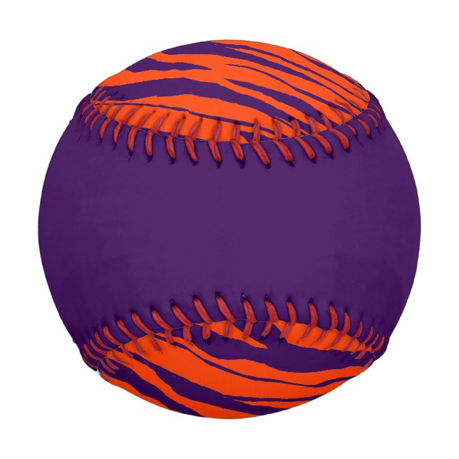 Tiger Strip Baseball-Purple Baseball (Front)