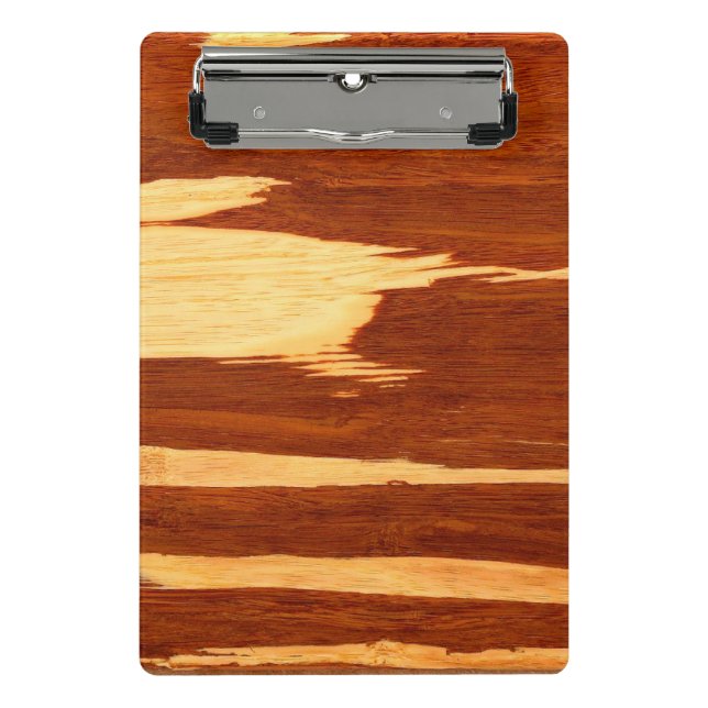 Tiger Stripe Bamboo Wood Grain Look Mini Clipboard (Front)