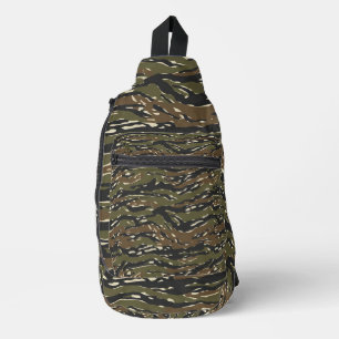 Tiger Stripe Camouflage Pattern Sling Bag