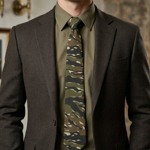 Tiger Stripe Camouflage Pattern Tie