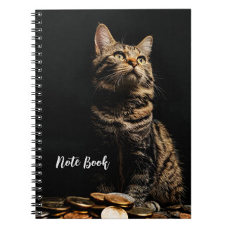 Tiger stripe Cute Cat Print Spiral Photo Notebook