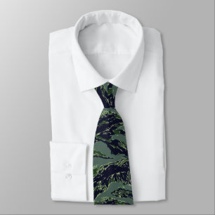 Tiger Stripe Forest Military Camouflage Tie