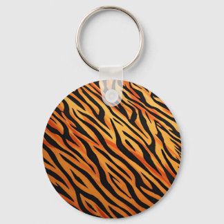 Tiger Stripe Fur Pattern Key Ring