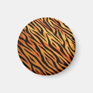 Tiger Stripe Fur Pattern Magnet