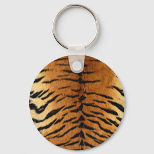 Tiger Stripe Fur Print Key Ring