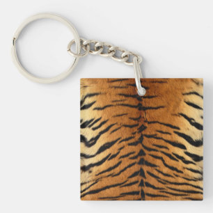 Tiger Stripe Fur Print Key Ring