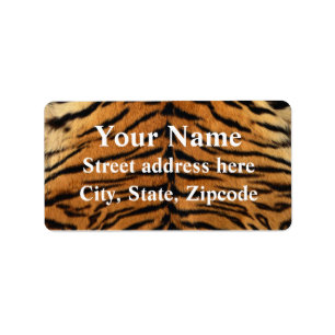 Tiger Stripe Fur Print Label