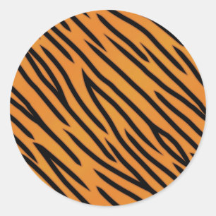 Tiger Stripe Pattern Classic Round Sticker