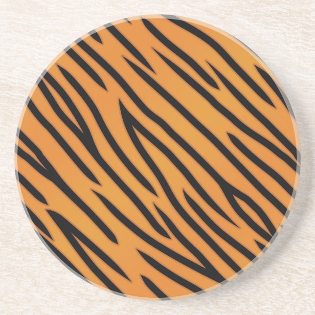 Tiger Stripe Pattern Coaster (Front)
