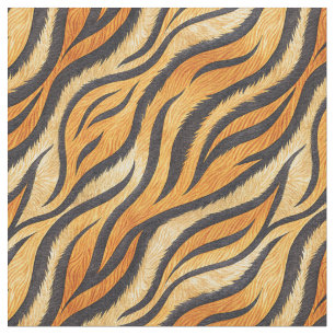 Tiger Stripe Pattern - Exotic Animal Print Design Fabric
