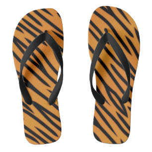 Tiger Stripe Pattern Flip Flops