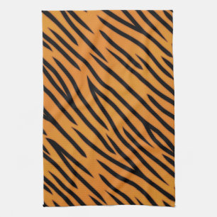 Tiger Stripe Pattern Tea Towel