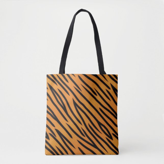 Tiger Stripe Pattern Tote Bag (Front)