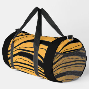 Tiger Stripe Print Athletic Gym Travel Carry On  Duffle Bag