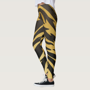 Tiger Stripe Print Leggings Womens