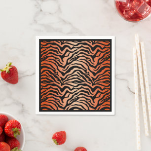 Tiger stripe print paper napkins