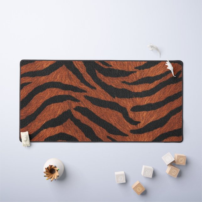 Tiger Stripe Wild Pattern Desk Mat (Kids Table)