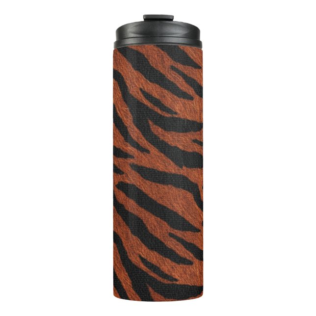 Tiger Stripe Wild Pattern Thermal Tumbler (Front)