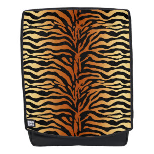 Tiger Stripes Animal Print, Amber, Black and Tan Backpack