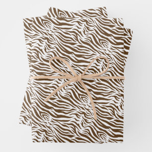 Tiger Stripes Animal Print Seamless Pattern Wrapping Paper Sheet