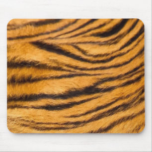Tiger Stripes Fur Black and Orange Personalize it Mouse Mat