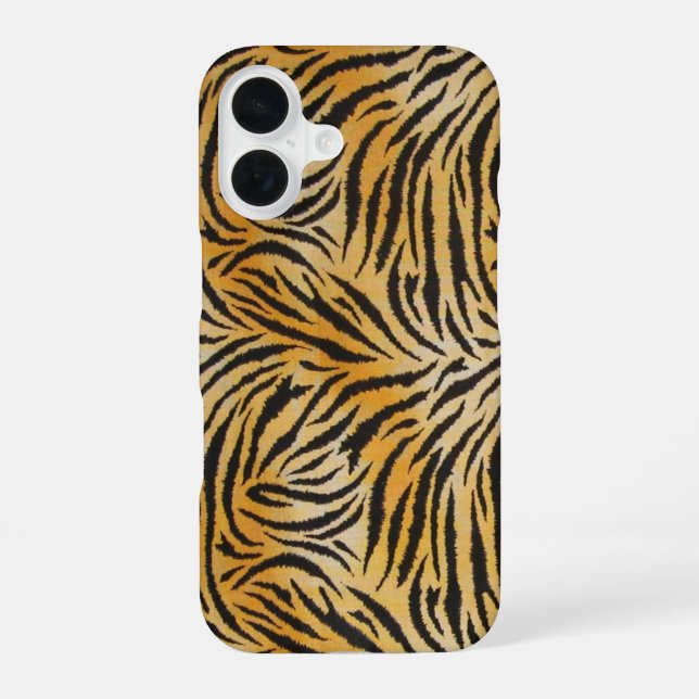 Tiger Stripes iPhone 16 Case (Back)