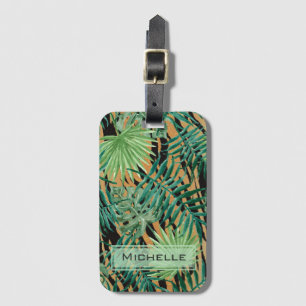 Tiger Stripes Jungle Camouflage Personalised Luggage Tag