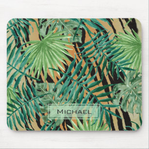 Tiger Stripes Jungle Camouflage Personalised Mouse Mat