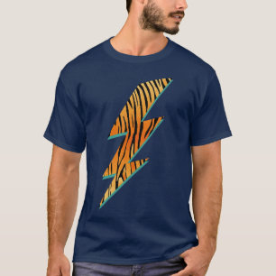 Tiger Stripes Lightning Bolt Animal Print Big Cat T-Shirt