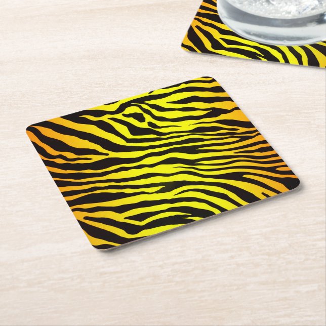 Tiger Stripes Paper Coaster (Angled)