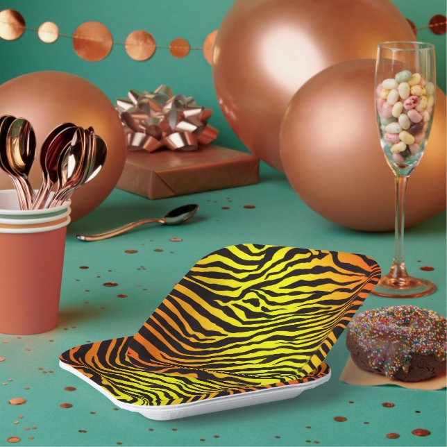 Tiger Stripes Paper Plate (Multi)