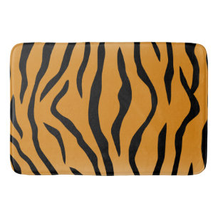 Tiger stripes pattern bath mat
