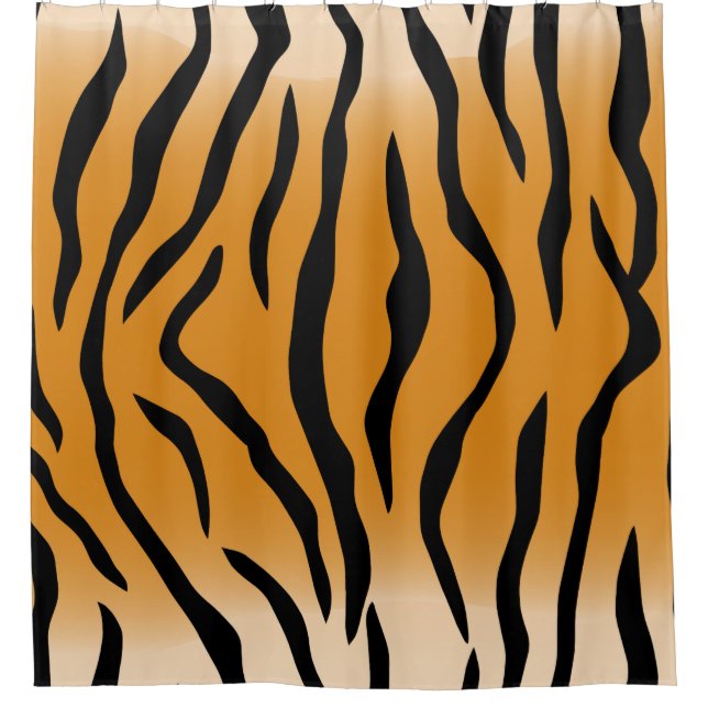 Tiger stripes pattern shower curtain (Front)