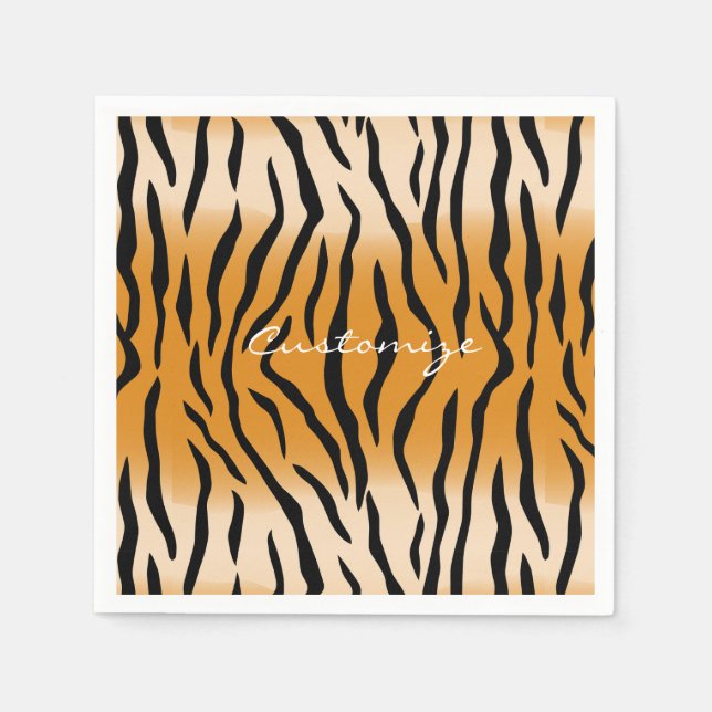 Tiger Stripes Pattern Thunder_Cove Napkin (Front)